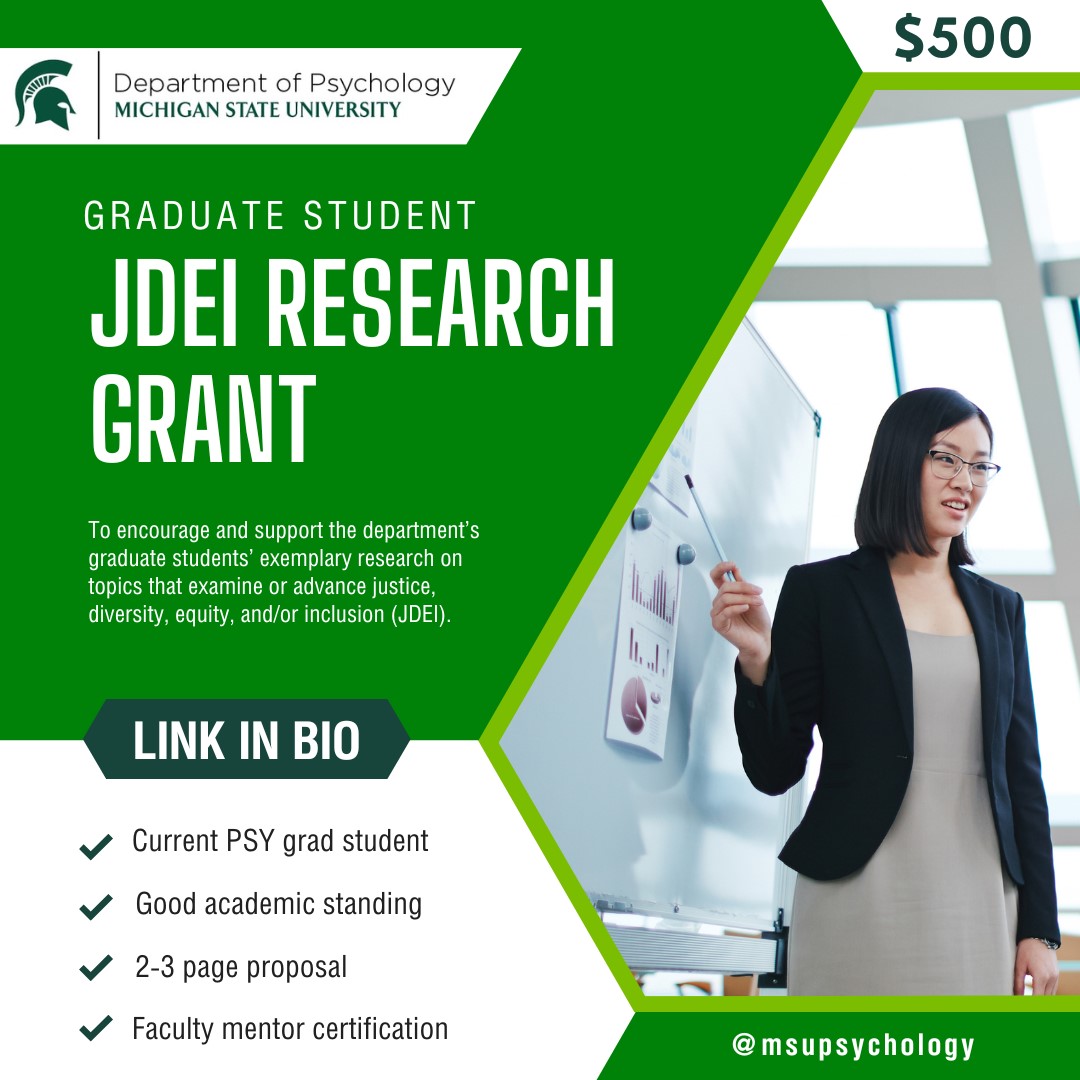 Now Accepting: Applications for Graduate Student JDEI Research Grant