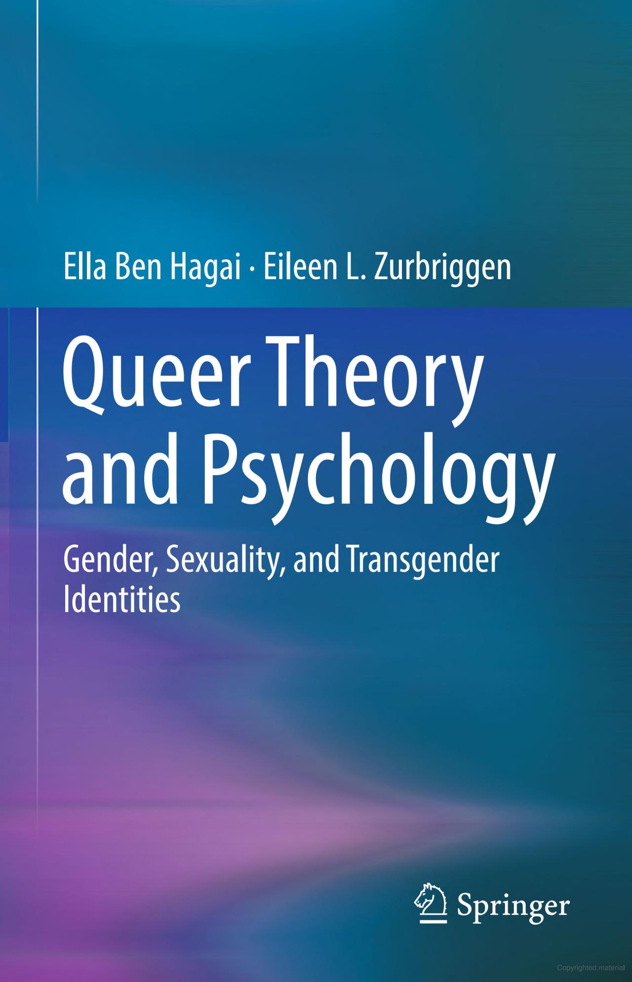 The book cover for Queer Theory and Psychology: Gender, Sexuality, and Transgender Identities