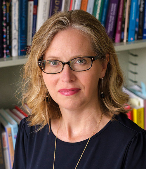 A portrait of Dr. Burt in her office.