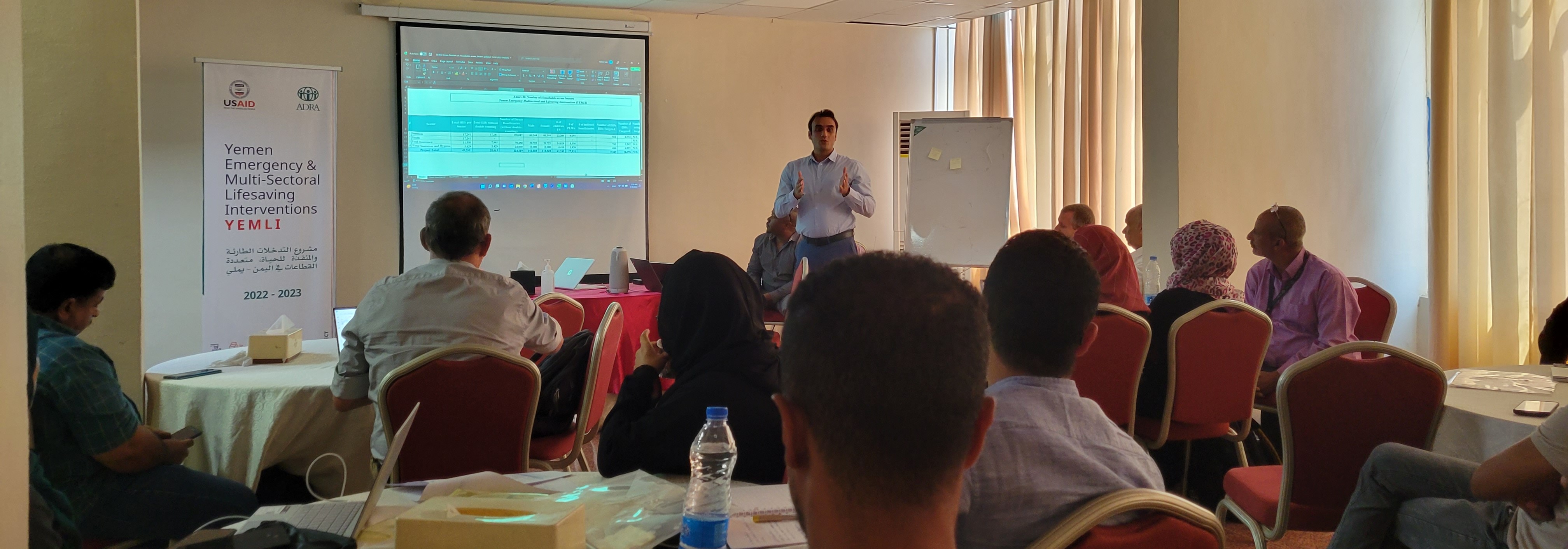 Fahim Safi working as a program evaluator in Yemen. 